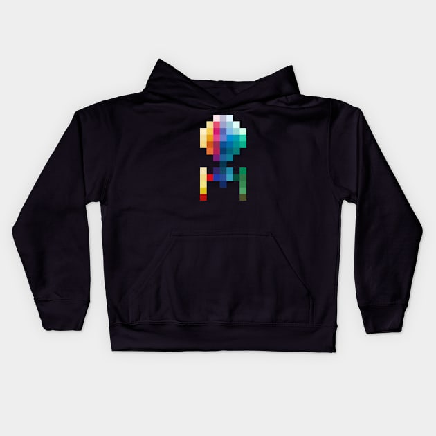 USS 8bit Kids Hoodie by gutsandglory